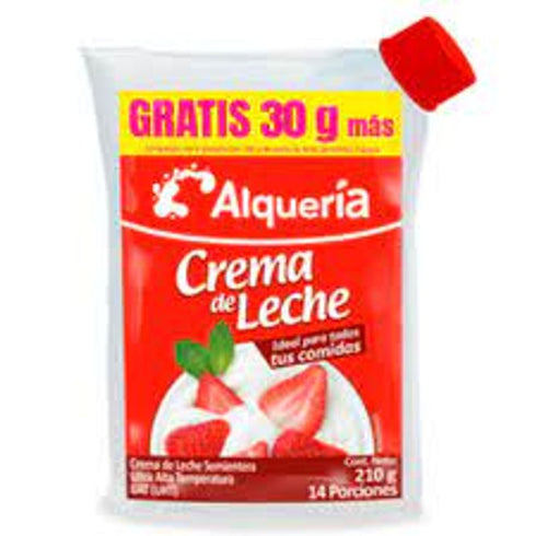crema leche alqueria 180g gratis 30g